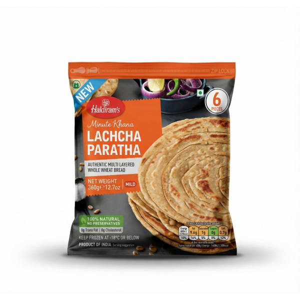 Minute Khana Masala Lachcha Paratha (Mild) 6 Pieces - 360g
