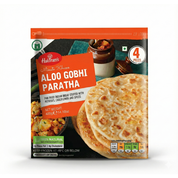 Minute Khana Gobhi Paratha (Medium) 4 Pieces - 400g