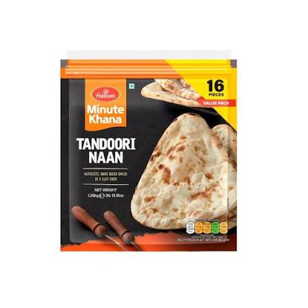 Minute Khana Tandoori Naan (Vegan) 16 Pieces - 1.28kg
